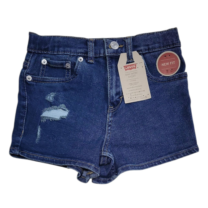 Levi's High Rise Adjustable Waistband Stretch Mini Mom Shorts