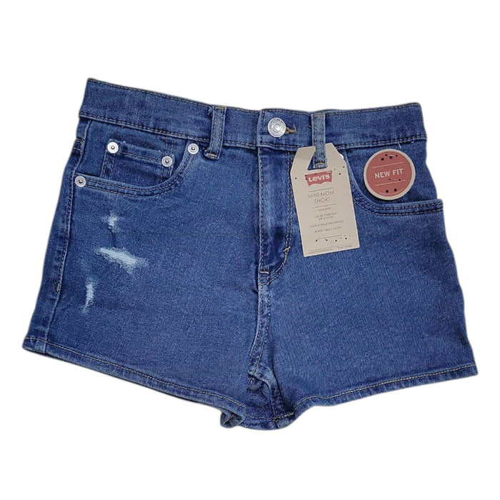 Levi's High Rise Adjustable Waistband Stretch Mini Mom Shorts