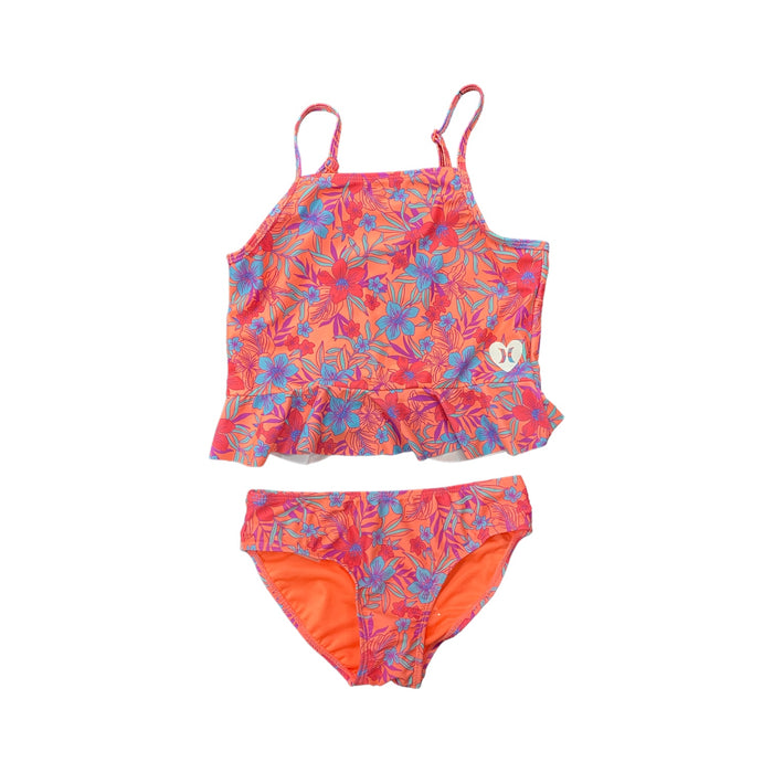 Hurley Girl's UPF 50+ Palm Tree Tankini Swimsuit Set