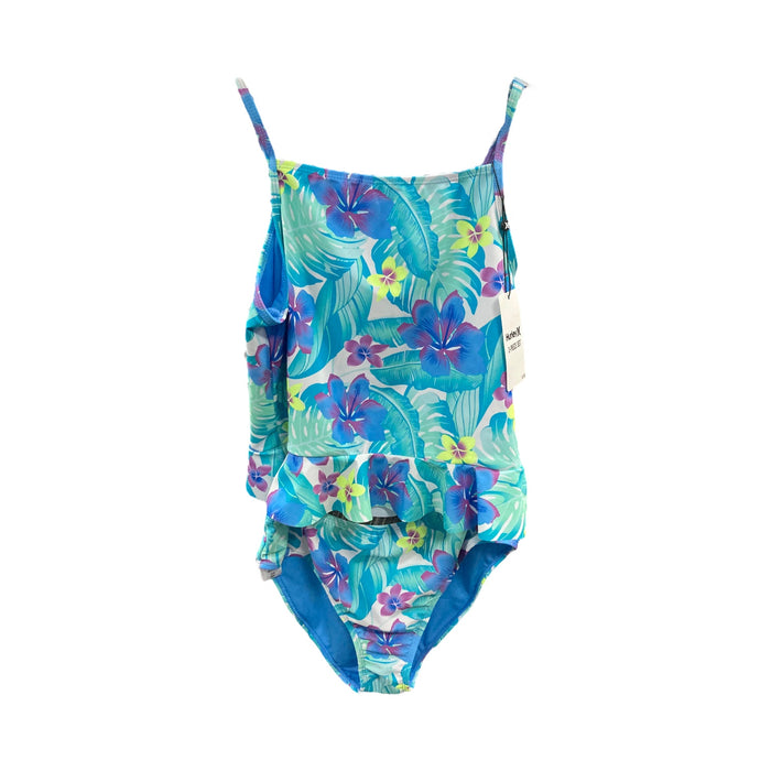 Hurley Girl's UPF 50+ Palm Tree Tankini Swimsuit Set