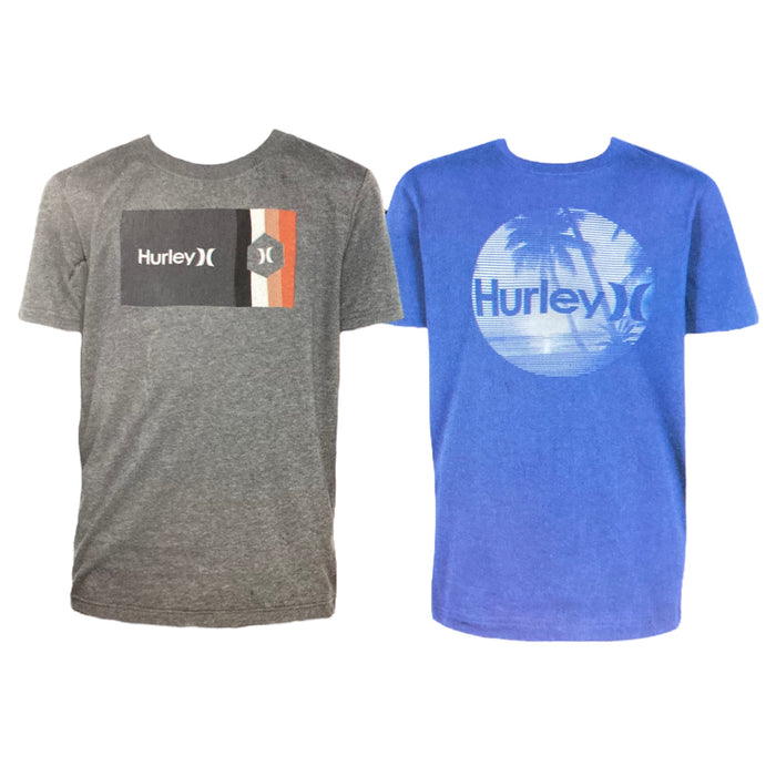 Hurley Youth Boy's 2 Pack Graphic Print Short Sleeve Tee