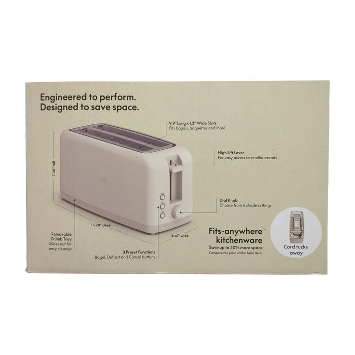 Bella 4-Slice Extra-Wide Slot Slim Toaster