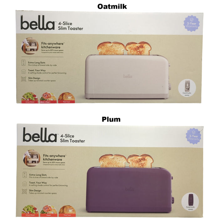 Bella 4-Slice Extra-Wide Slot Slim Toaster