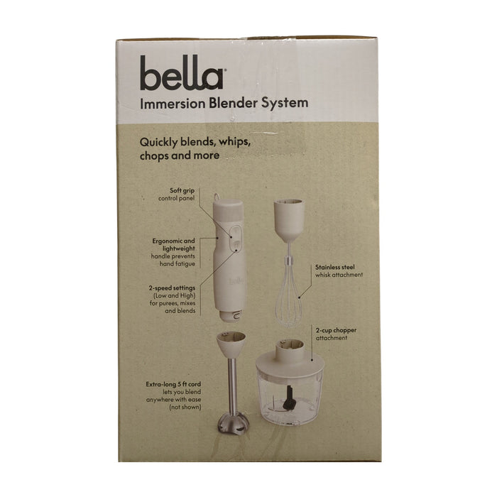 Bella 4-in-1 Compact Immersion Blender System with 250w Motor