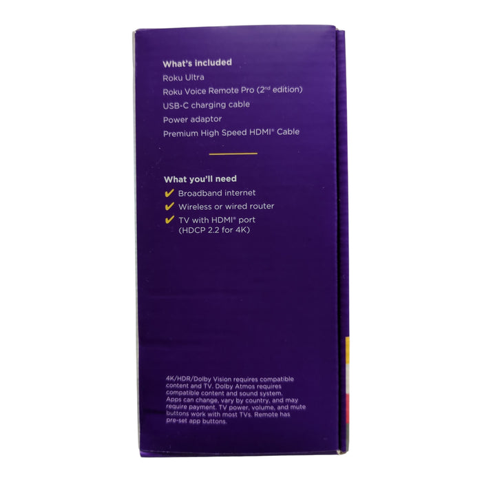Roku Ultra Ultimate 4K HDR Streamer with Dolby Vision & Wi-Fi 6, 4850R
