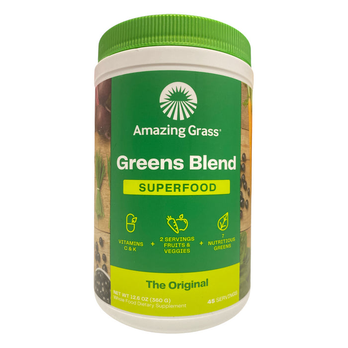 Amazing Grass Green Superfood Powder, Original, 45 servings, 12.6oz