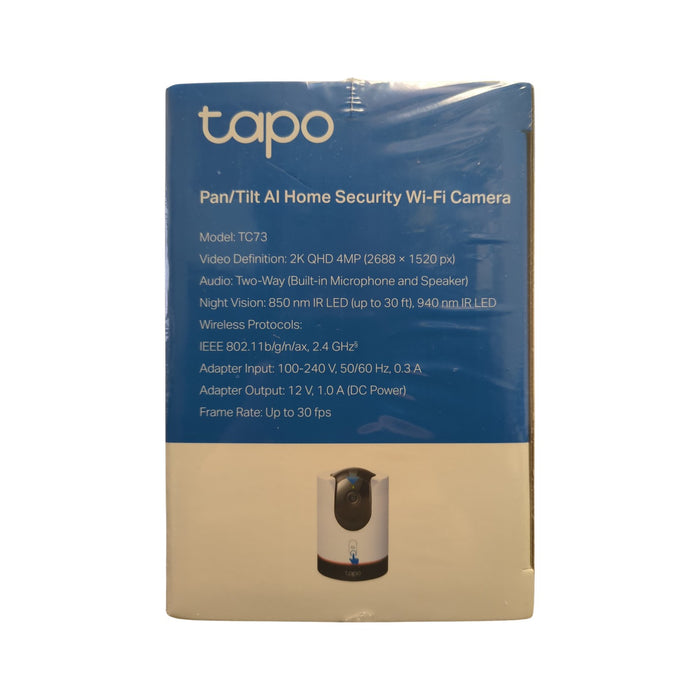TP-Link Plug-in 2K Tapo Pan-Tilt Indoor Security Camera, White