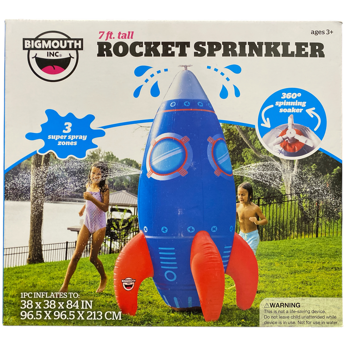 BigMouth 7' Outdoor Giant Rocket Sprinkler, Blue — Ewirelessgear