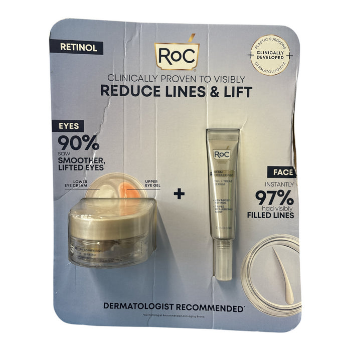 Roc Derm Correxion Retinol Dual Eye Cream & Fill and Treat Serum Kit