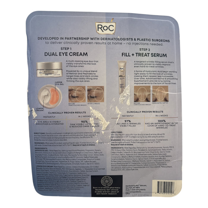 Roc Derm Correxion Retinol Dual Eye Cream & Fill and Treat Serum Kit