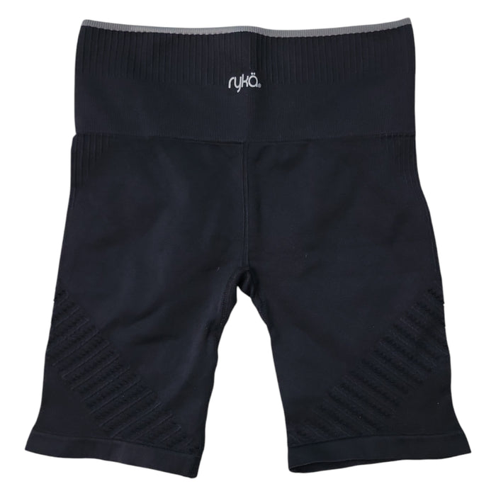 Ryka Women's High Waist Ribbed Workout Bike Shorts