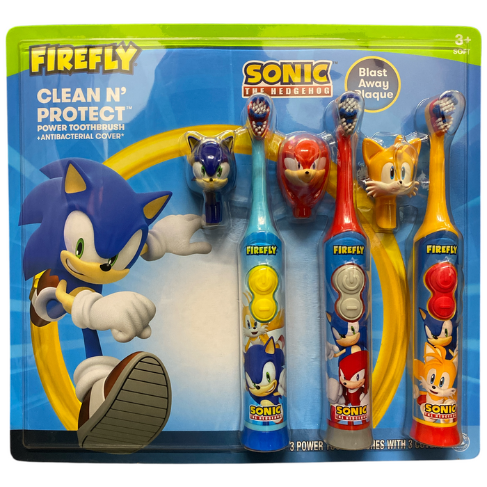 FireFly Clean N' Protect Power Toothbrush & Brush Cover, 3 ct