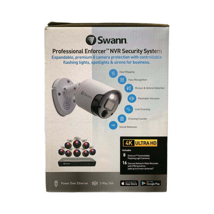 Swann Professional Enforcer 24/7 16-Channel 8-Camera 4K NVR System SWNVK-1689808