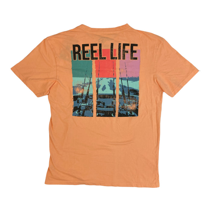 Reel Life Men's Ocean Washed Short Sleeve Soft Pre-Shrunk Tee