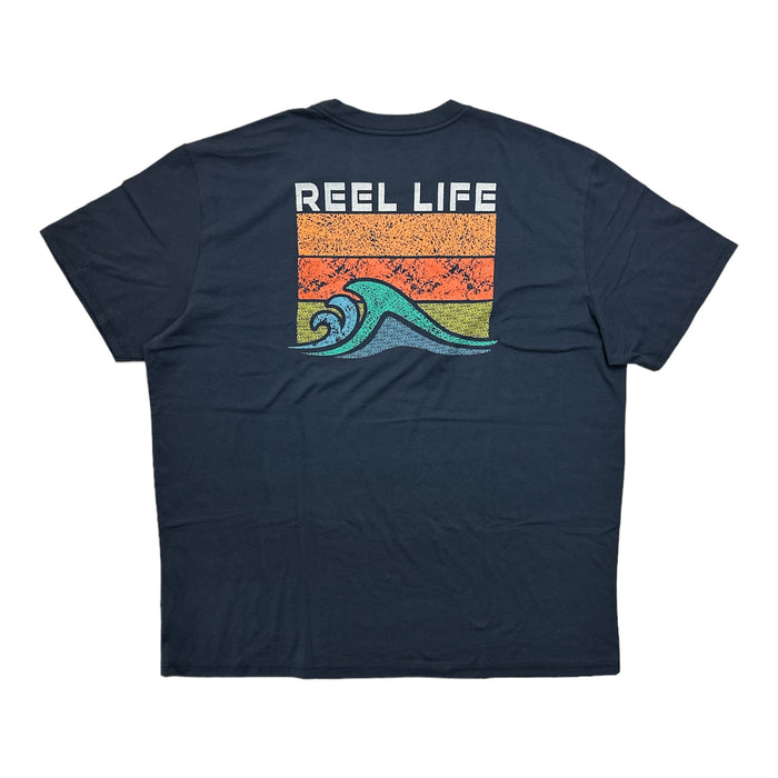 Reel Life Men's Neptune Ocean Washed Short Sleeve Crewneck Graphic Tee