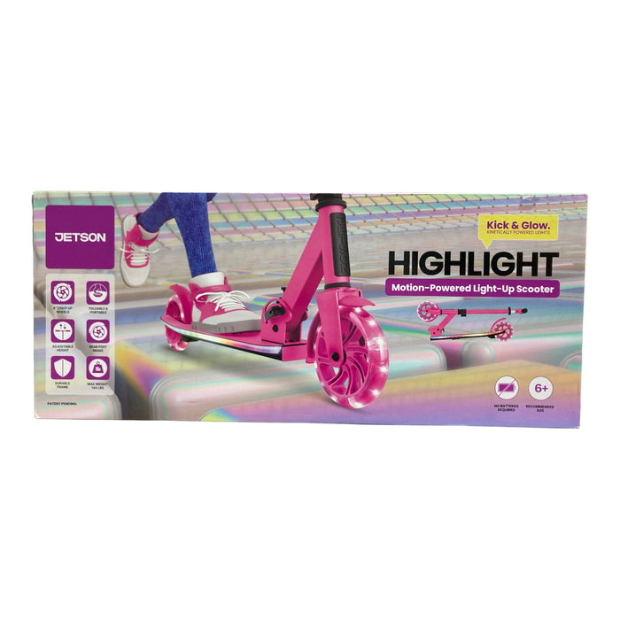 Jetson Highlight Motion-Powered Light-Up Scooter, Pink