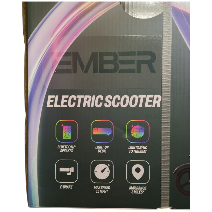 Jetson Ember Folding Electric Scooter, 15 MPH Max Speed, 8 Mile Range, Black