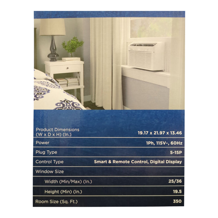 Midea 8,000 BTU Easy Cool Inverter Window Air Conditioner, Cools up to 350 SqFt