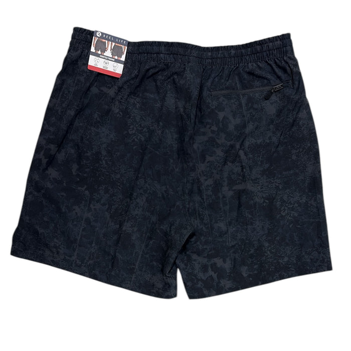 Reel Life Men's 4-Way Stretch Built-In Liner Vortex Swim Trunk