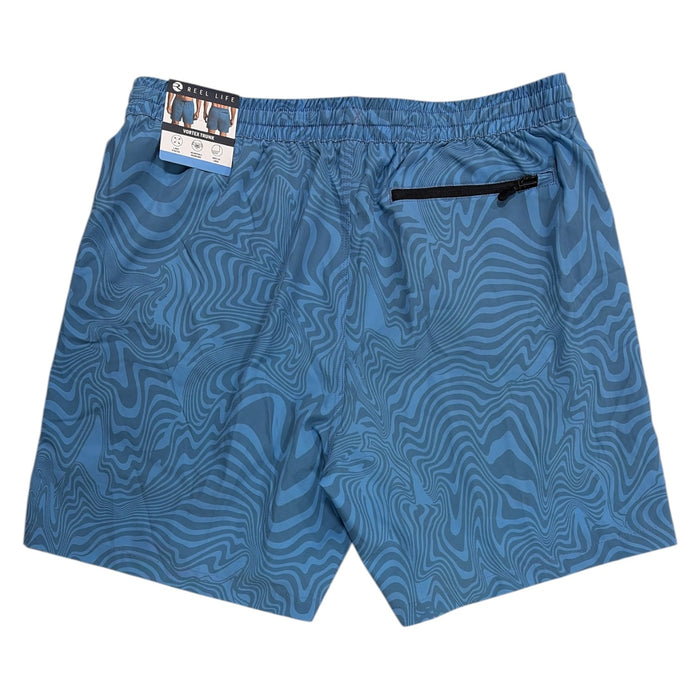 Reel Life Men's 4-Way Stretch Built-In Liner Vortex Swim Trunk
