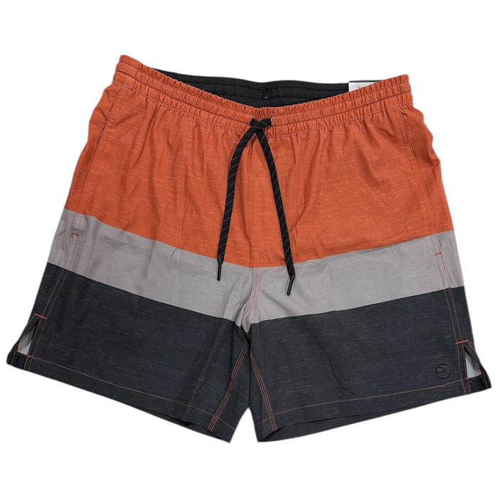 Reel Life Men's 4-Way Stretch Built-In Liner Vortex Swim Trunk