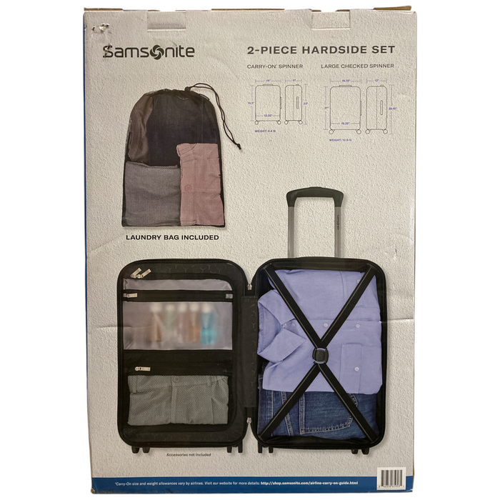 Samsonite Ridgeway 2 Hardside Spinner Luggage Set, 2pc, Navy