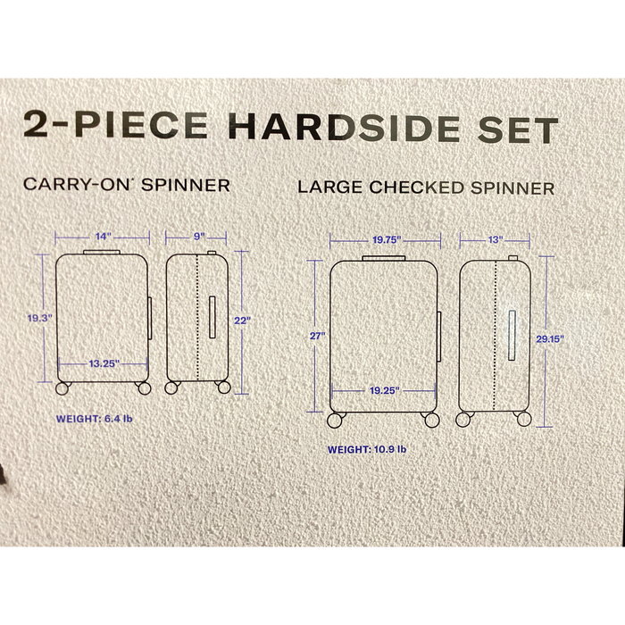 Samsonite Ridgeway 2 Hardside Spinner Luggage Set, 2pc, Navy