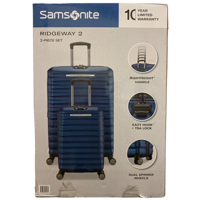 Samsonite Ridgeway 2 Hardside Spinner Luggage Set, 2pc, Navy