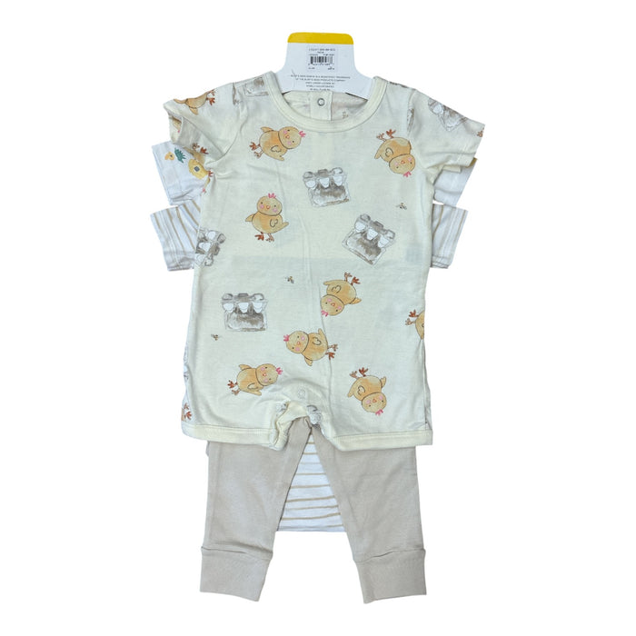 Burt's Bees Baby Toddler Girl Organic Cotton 4 Piece Playwear Set