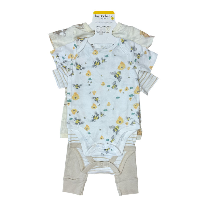 Burt's Bees Baby Toddler Girl Organic Cotton 4 Piece Playwear Set