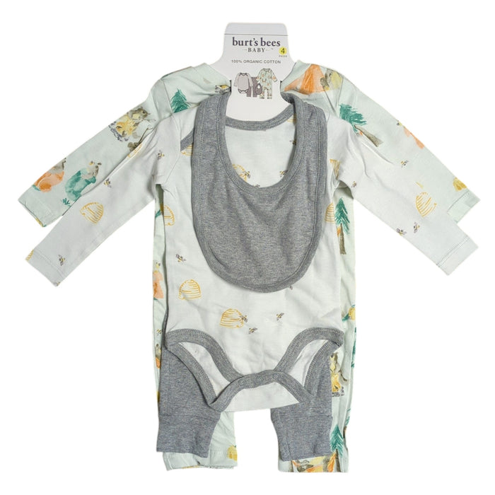 Burt's Bees Baby Toddler Boy Organic Cotton 4-Piece Layette Playwear Set