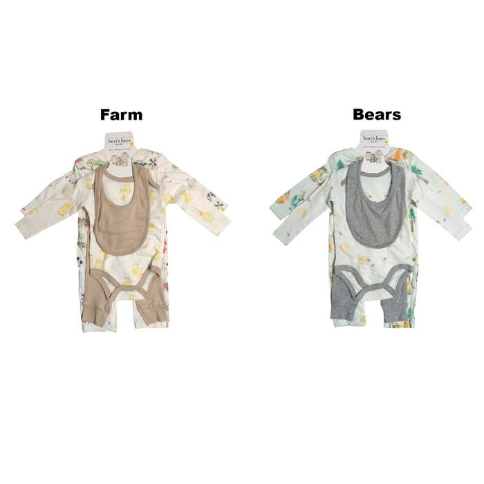 Burt's Bees Baby Toddler Boy Organic Cotton 4-Piece Layette Playwear Set