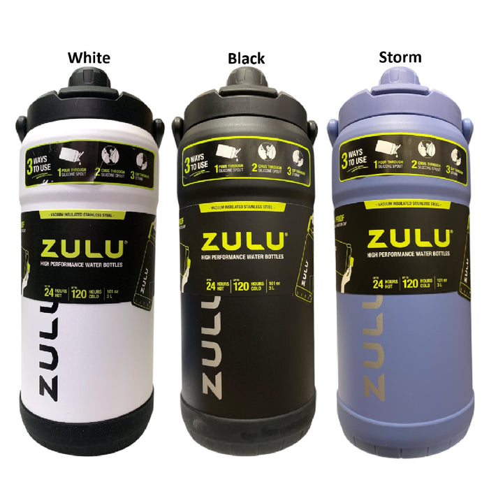 Zulu Mammoth Vacuum Triple Wall Insulated Stainless Steel Water Bottle, 101oz