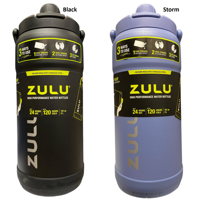 Zulu Mammoth Vacuum Triple Wall Insulated Stainless Steel Water Bottle, 101oz