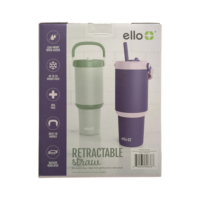 Ello Oasis Go 30oz Leak-Proof Stainless Steel Tumbler, 2 Pack