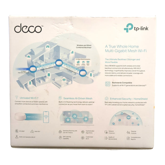 TP-Link Deco BE4600 Wi-Fi 7 Whole Home System, 3-Pack