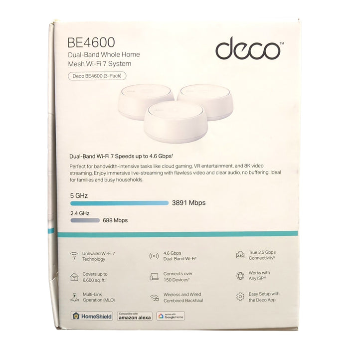 TP-Link Deco BE4600 Wi-Fi 7 Whole Home System, 3-Pack