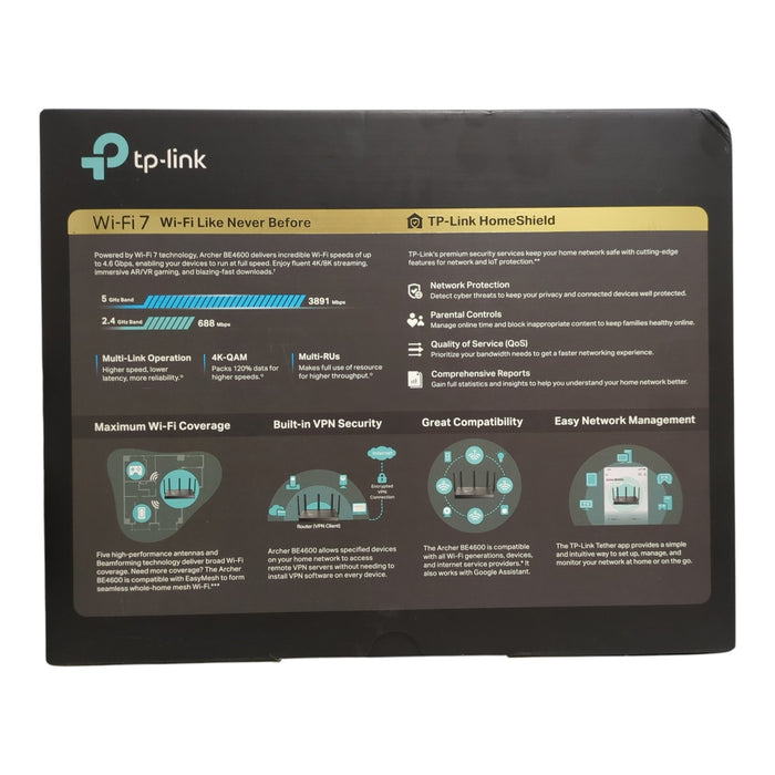 TP-Link Archer High Performance BE4600 Wi-Fi 7 Router