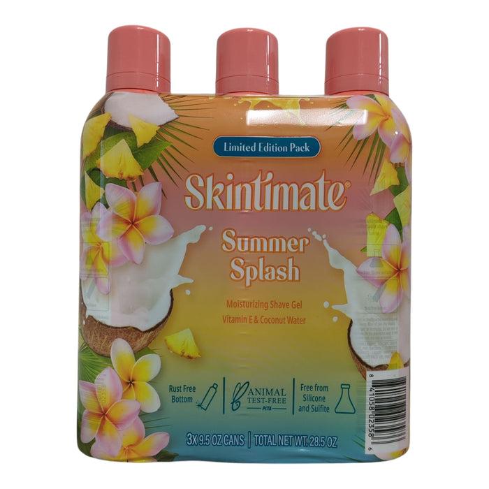 Skintimate Moisturizing Shave Gel, Summer Blast, 9.5 oz., 3 pk