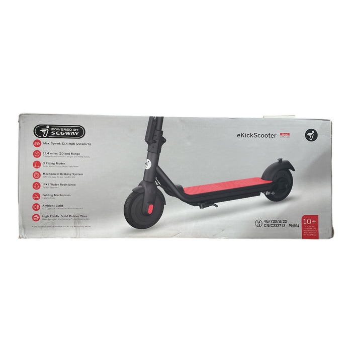 Segway Ninebot C15 Electric Kick Scooter, Up to 165lbs Capacity, Red/Black