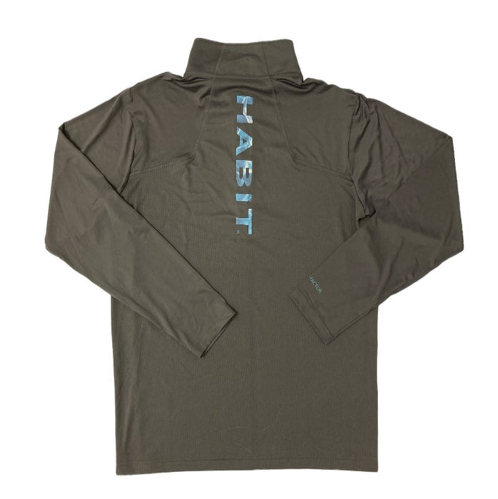 Habit Men's Long Sleeve Black Fork Mountain 1/4 Zip Performance Layer