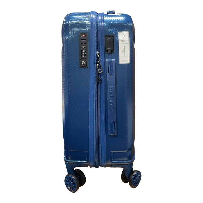 Brookstone Keane 21" Collection Rolling Suitcase, Metallic Blue, BR-AB-921