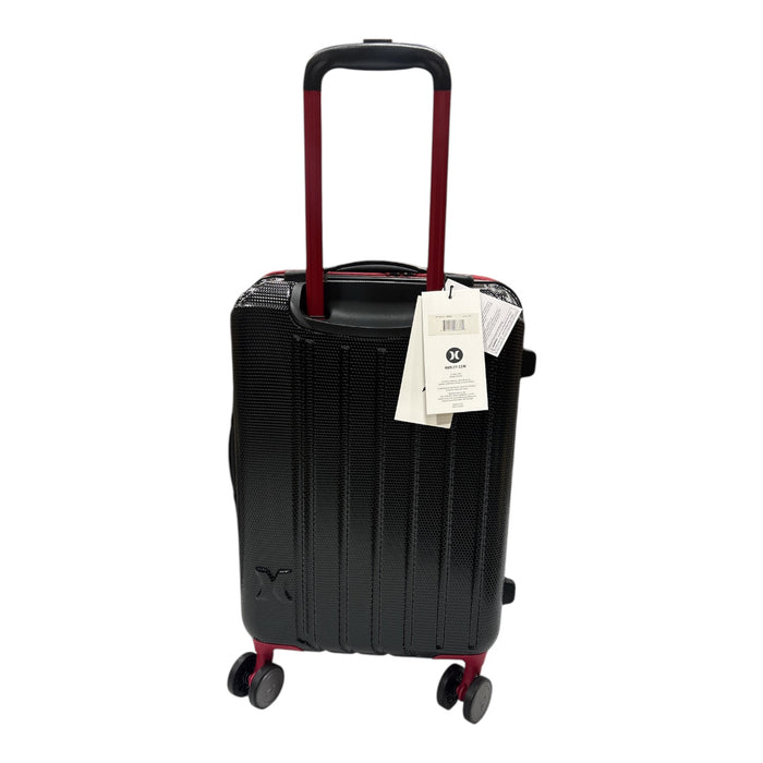 Hurley Swiper 21" Carry On Hardside Spinner Suitcase, Black/Red