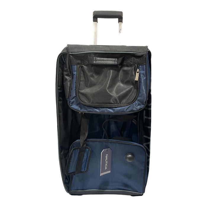 Nautica Lander 30" Rolling Duffel Bag with In-line Recessed Wheels, Navy