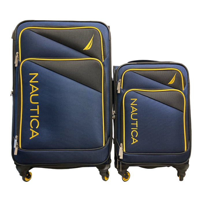 Nautica Emry Lightweight 4 Wheeled Spinner Luggage Set, 2 Piece, Navy