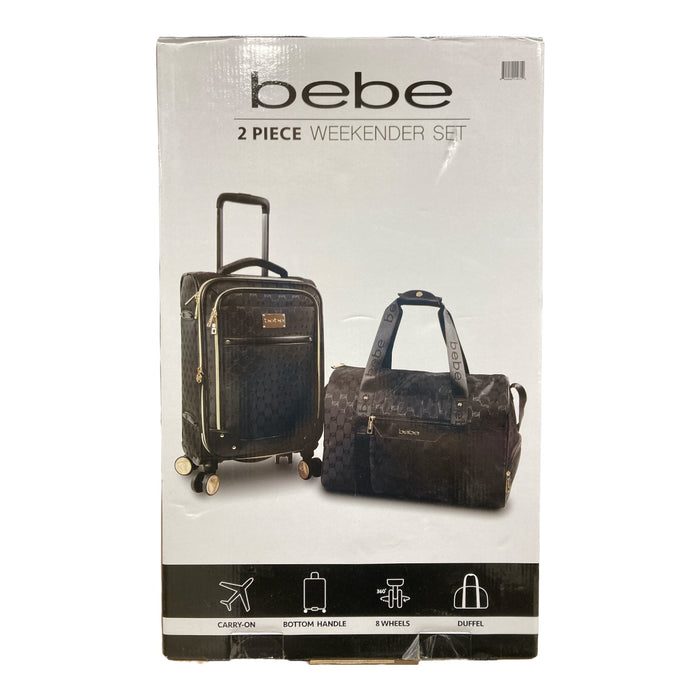 Bebe Sofia Carry On Luggage Weekender Duffel 2 Piece Set Black Ewirelessgear