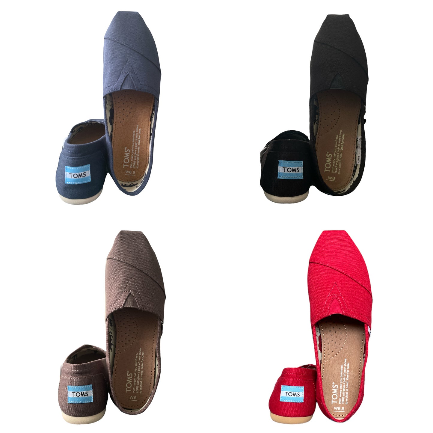 TOMS Women's Classic Slip-On Casual Canvas Flat Shoes