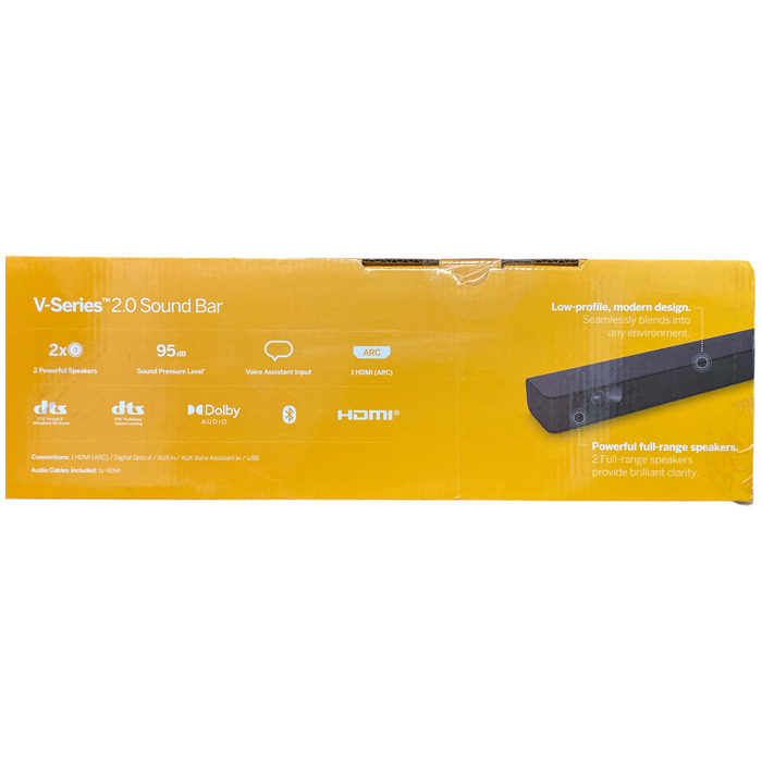 VIZIO V-Series 2.0 Compact Sound Bar with DTS Virtual, V20-J8