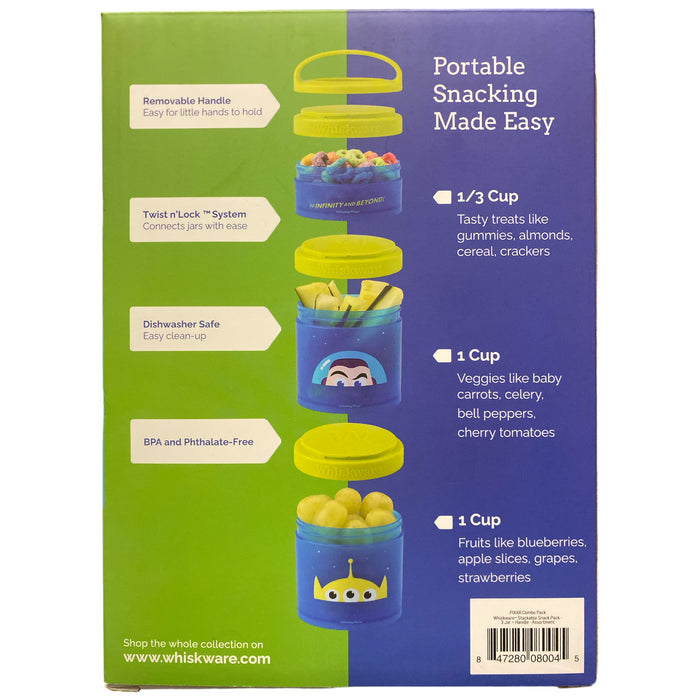 Whiskware Disney Pixar Toy Story Combo Snacking Container, 2pk