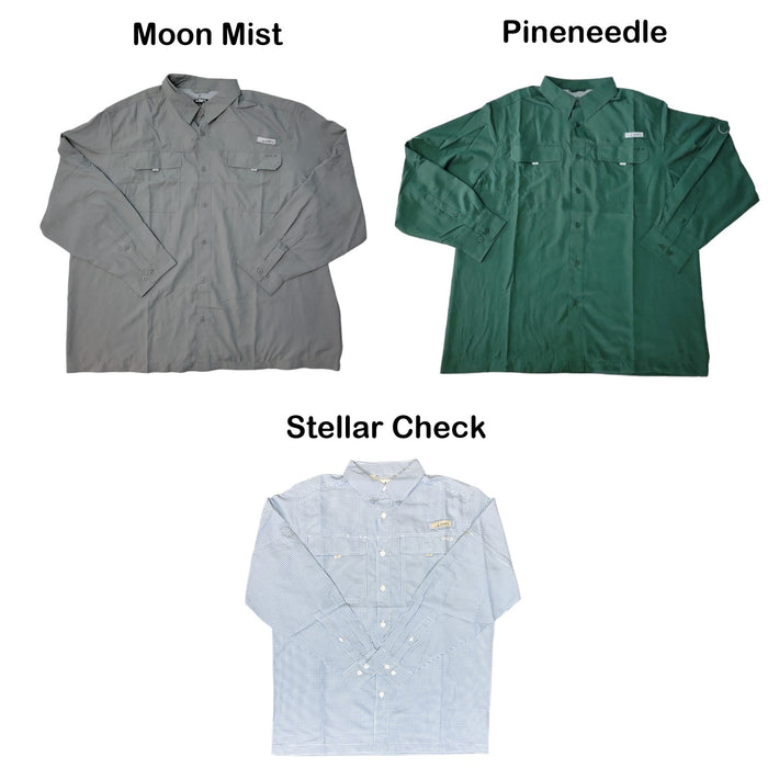 Habit Men's UPF 40+ UV Protection Blue Springs Long-Sleeve River Fishing Shirt